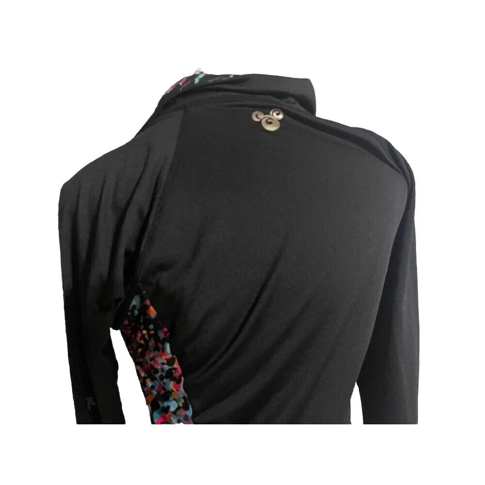 Disney Parks Minnie Mouse Black Polka Dot Zip Up Running Jacket Size Small